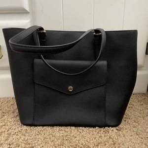 Michael Kors Jet Set Pocket Large Black Tote